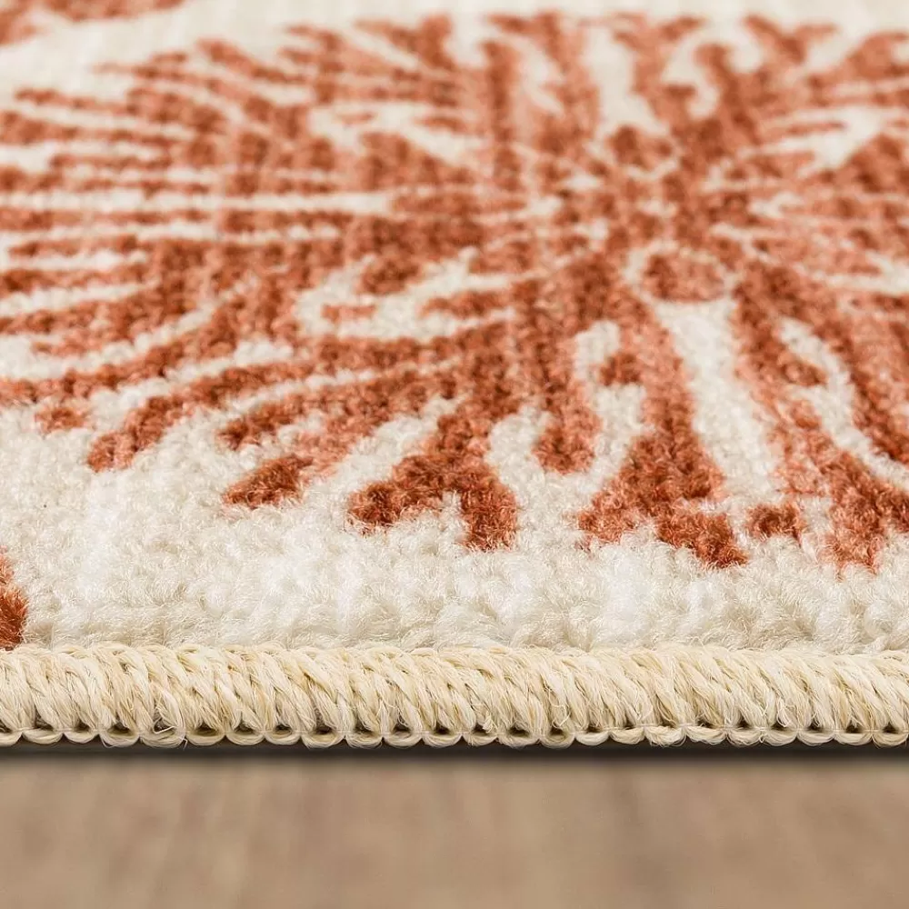 Coral Medallion Spice 1 Ft. 8 In. X 2 Ft. 10 In. Medallion Machine Washable Area Rug By Mohawk Home | * Store