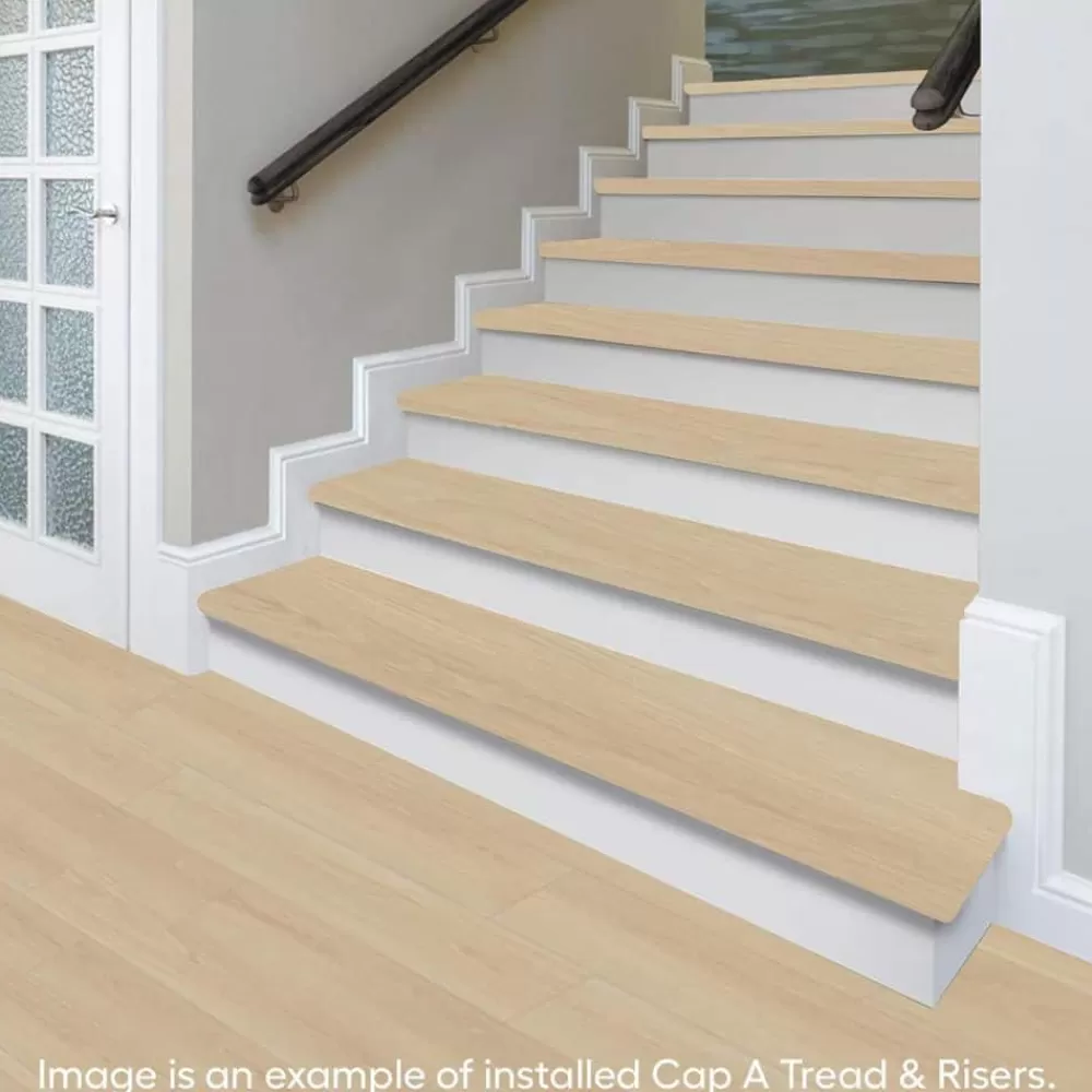 Ella Bay Oak Stair Tread And Reversible Riser Kit 47 In. L X 12-1/8 In. W X 1-11/16 In. T For Stairs 1 In. T By Cap A Tread | * Hot