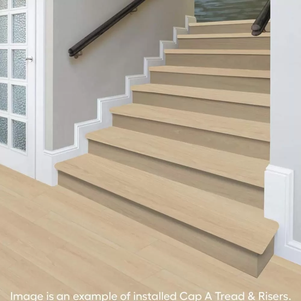 Ella Bay Oak Stair Tread And Reversible Riser Kit 47 In. L X 12-1/8 In. W X 1-11/16 In. T For Stairs 1 In. T By Cap A Tread | * Hot