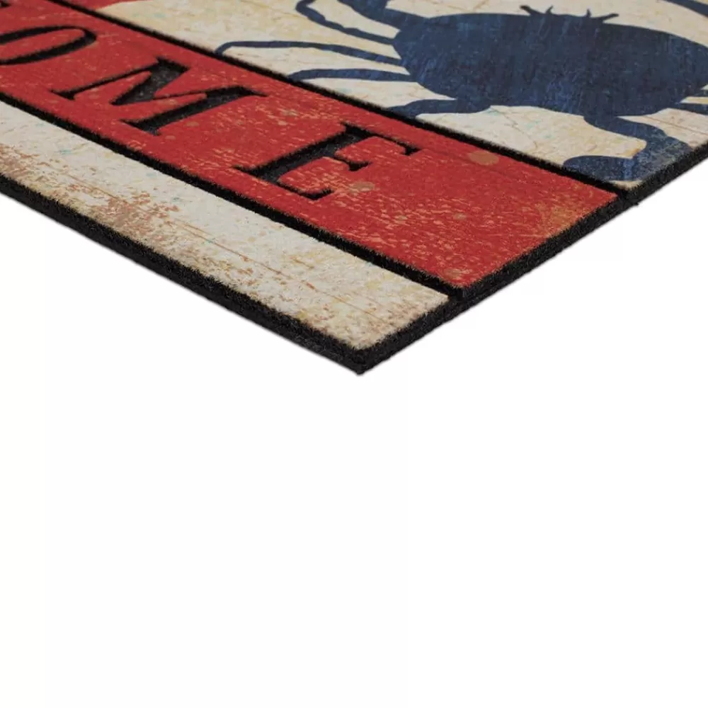 Fresh Nautical Welcome 18 In. X 30 In. Recycled Rubber Door Mat By Mohawk Home | * Best Sale