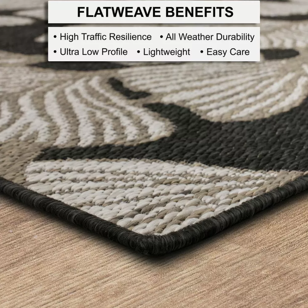 Harbour Blossoms Dark Grey 8 Ft. X 10 Ft. Floral Indoor/Outdoor Area Rug By Mohawk Home | * Outlet