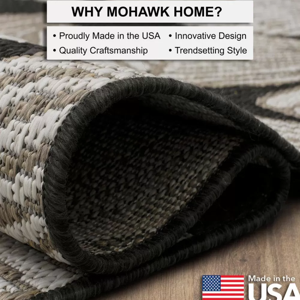 Harbour Blossoms Dark Grey 8 Ft. X 10 Ft. Floral Indoor/Outdoor Area Rug By Mohawk Home | * Outlet