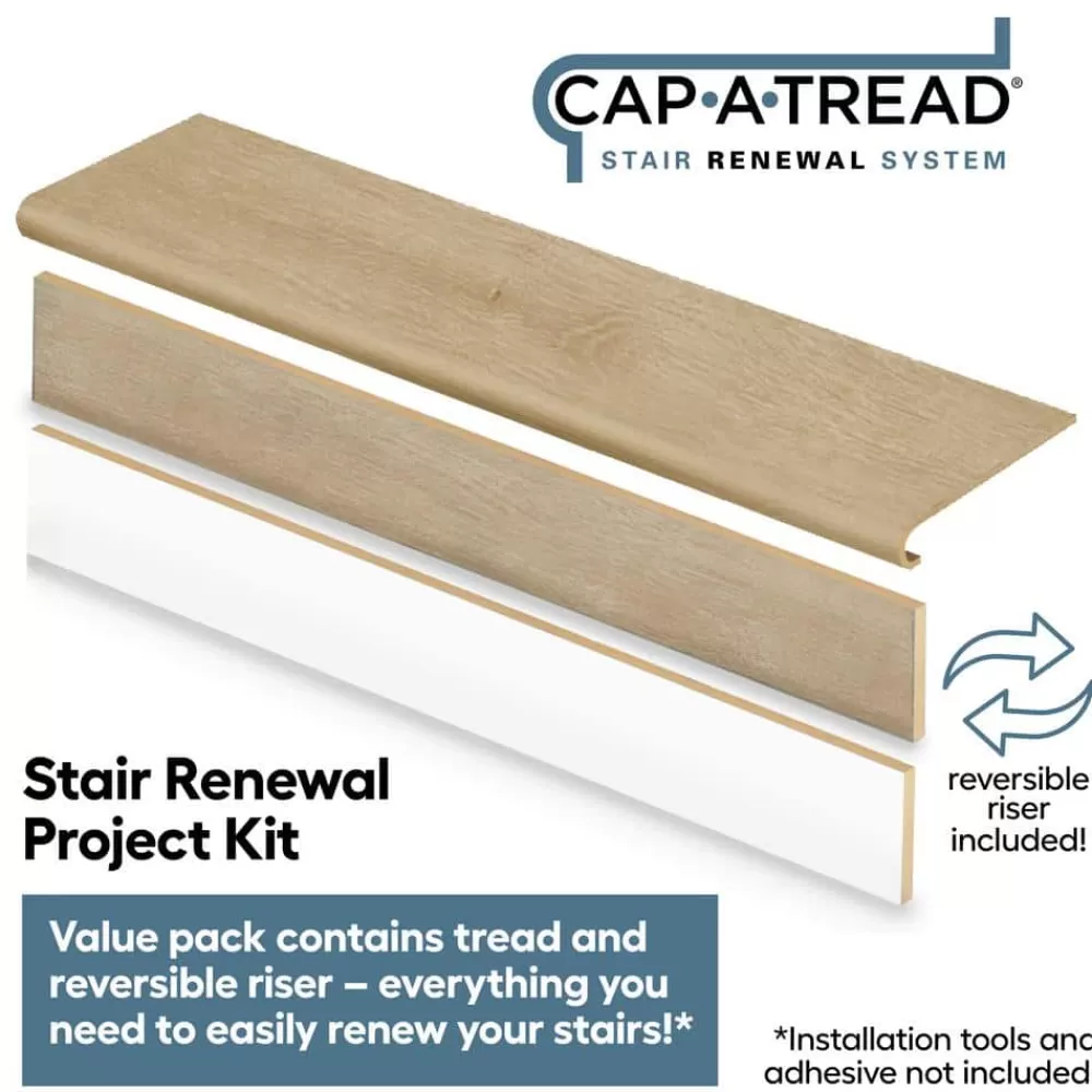 Hunt River Hickory Brown1-11/16 In. T X 12-1/8 In. W X 47 In. L For Stairs 1 In. T Stair Tread And Reversible Riser Kit By Cap A Tread | * Cheap