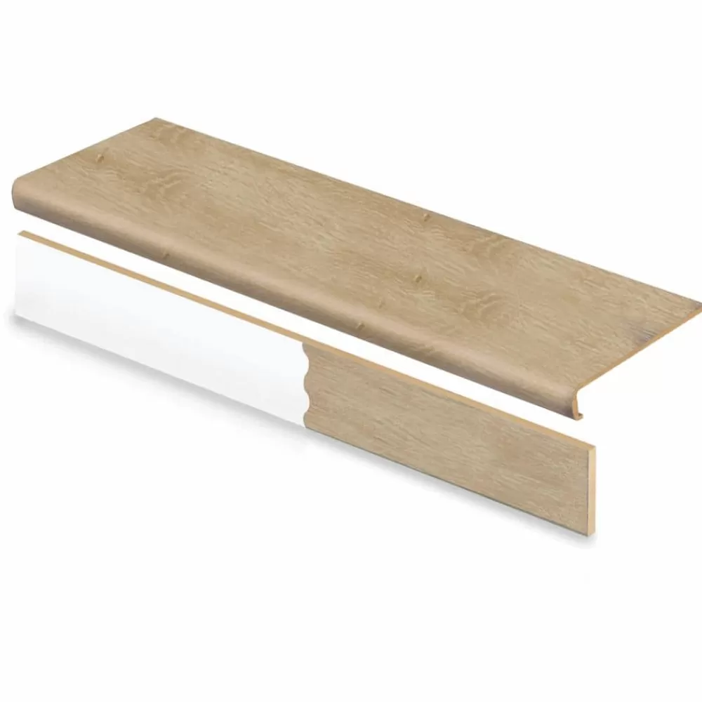 Hunt River Hickory Brown Stair Tread & Reversible Riser Kit 47″ L X 12-1/8″ W X 2-3/16″ T For Stairs 1-1/8″ To 1-3/4″ T By Cap A Tread | * Hot