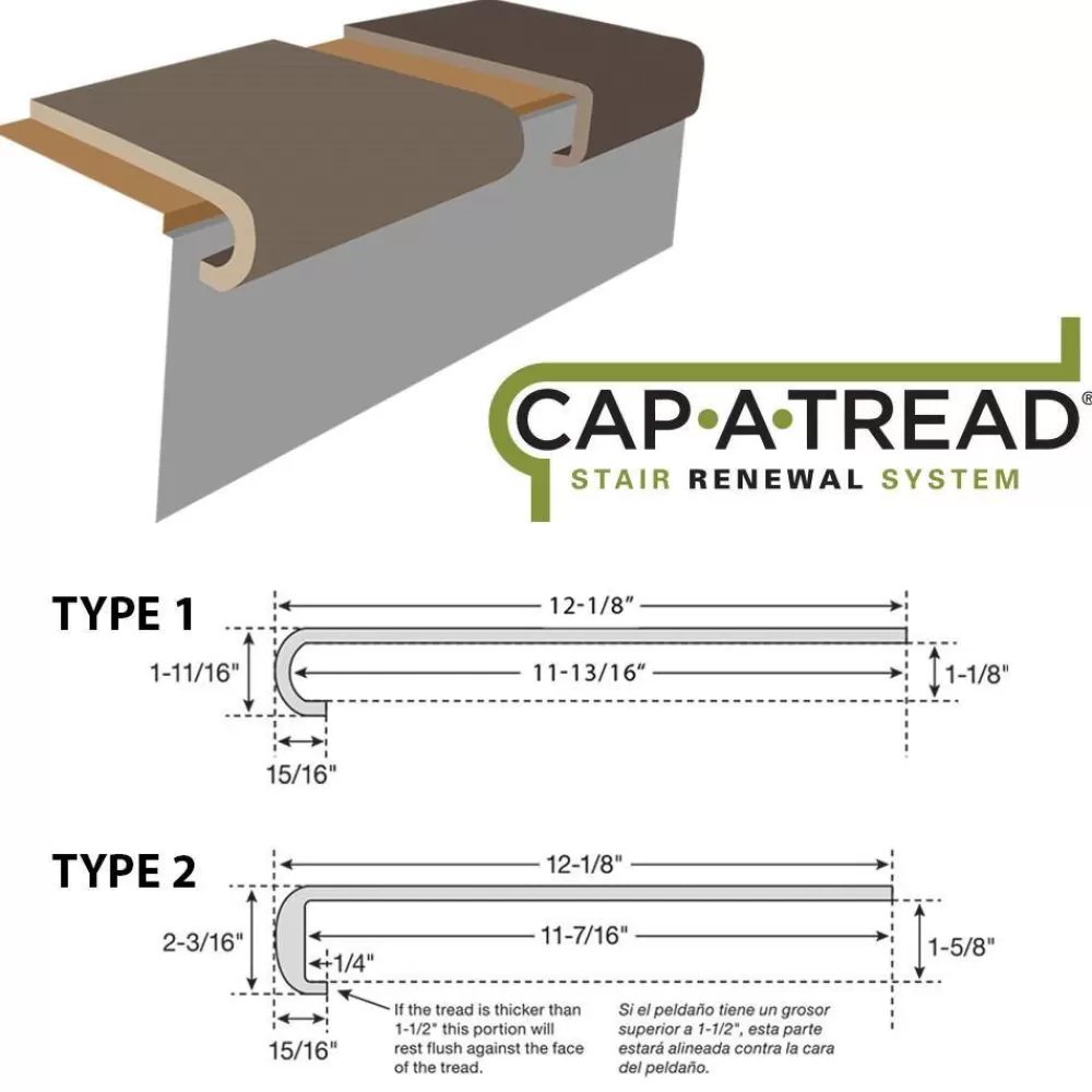 Java Scraped Oak 47 In. Length X 12-1/8 In. Deep X 1-11/16 In. Height Laminate Left Return To Cover Stairs 1 In. Thick By Cap A Tread | * Clearance