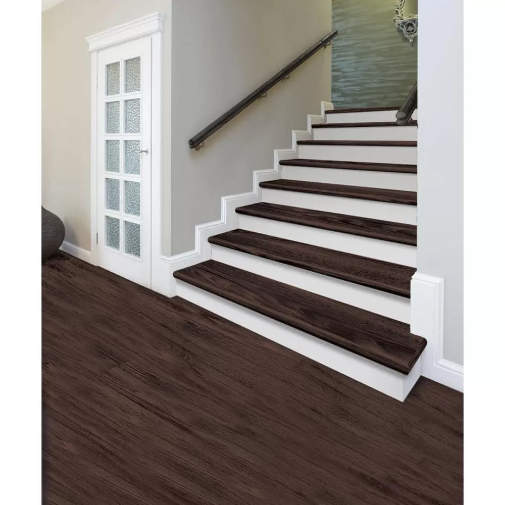 Java Scraped Oak Stair Tread & Reversible Riser Kit 47 In. L X 12-1/8 In. W X 1-11/16 In. T To Cover Stairs 1 In. Thick By Cap A Tread | * Online