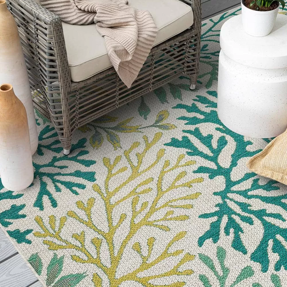 Lagoon Teal 10 Ft. X 13 Ft. Indoor/Outdoor Area Rug By Mohawk Home | * Sale