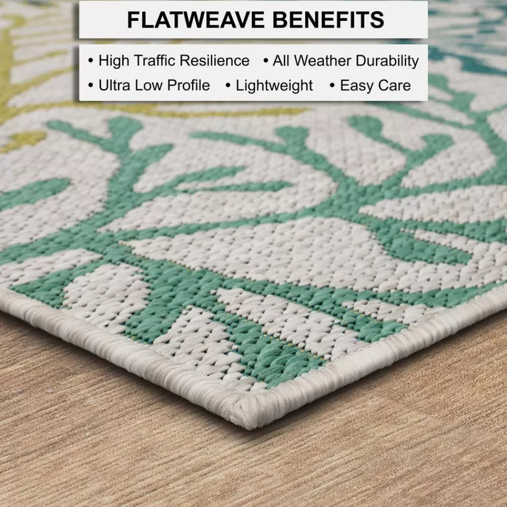 Lagoon Teal 10 Ft. X 13 Ft. Indoor/Outdoor Area Rug By Mohawk Home | * Sale