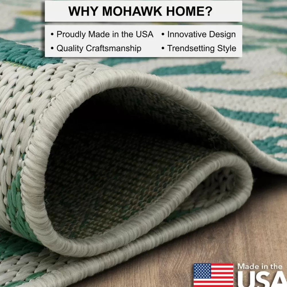 Lagoon Teal 10 Ft. X 13 Ft. Indoor/Outdoor Area Rug By Mohawk Home | * Sale