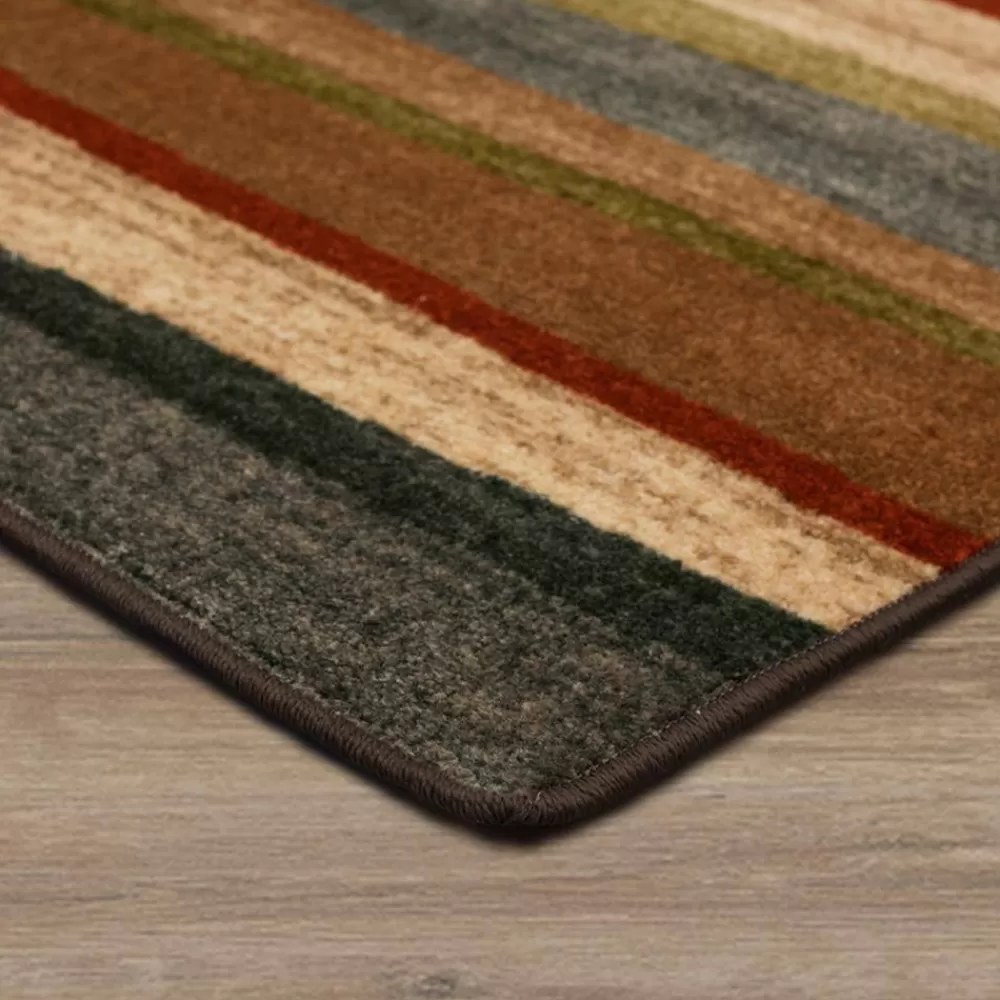 Mayan Sunset Sierra 5 Ft. X 8 Ft. Striped Area Rug By Mohawk Home | * Flash Sale
