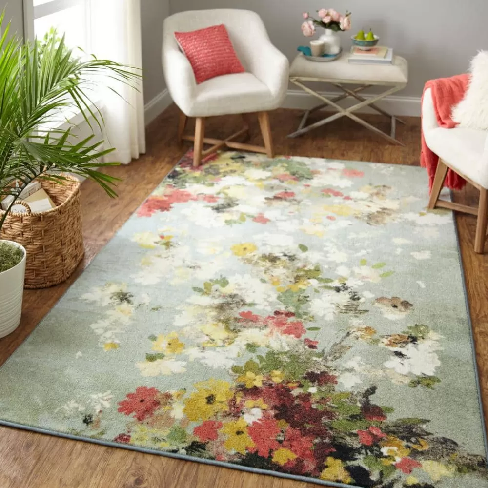 Merging Floral Green 8 Ft. X 10 Ft. Floral Area Rug By Mohawk Home | * Best