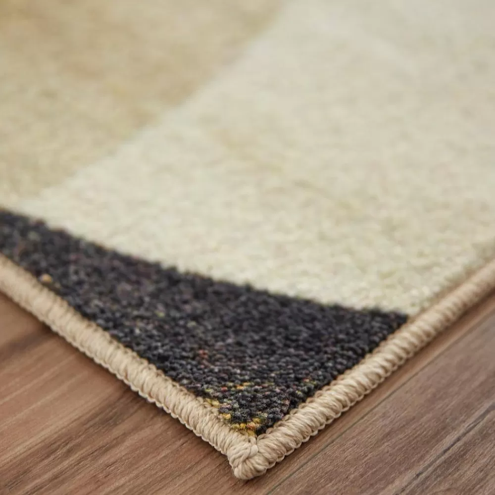 Mirrored Rings Gold 8 Ft. X 10 Ft. Geometric Area Rug By Mohawk Home | * New
