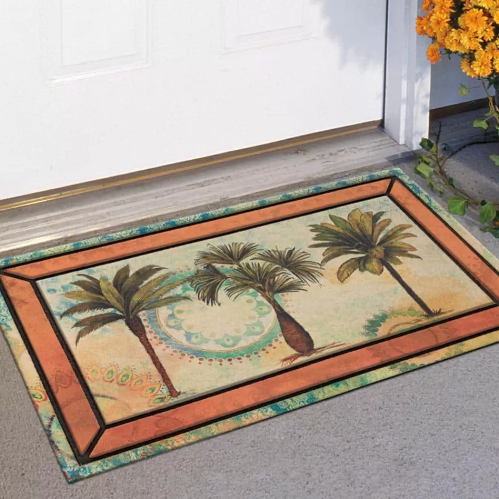 Picture Frame Fresco Palm 18 In. X 30 In. Recycled Rubber Door Mat By Mohawk Home | * Best