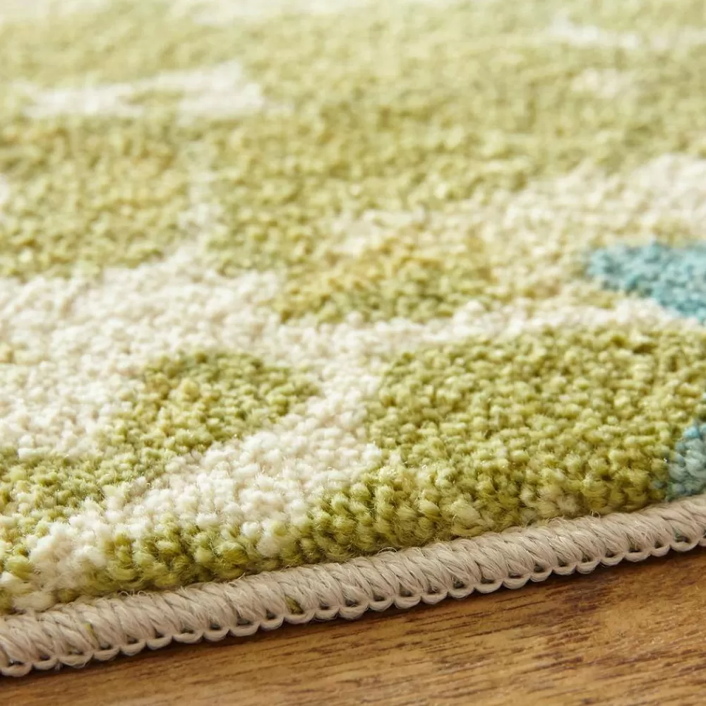 Radiance Aqua 2 Ft. X 8 Ft. Machine Washable Floral Runner Rug By Mohawk Home | * Clearance