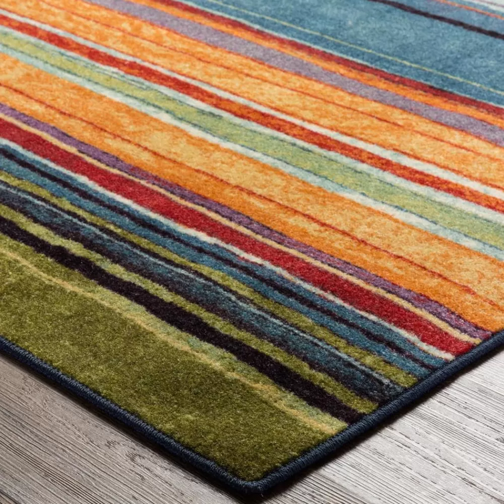 Rainbow Multi 2 Ft. X 8 Ft. Machine Washable Striped Runner Rug By Mohawk Home | * Online