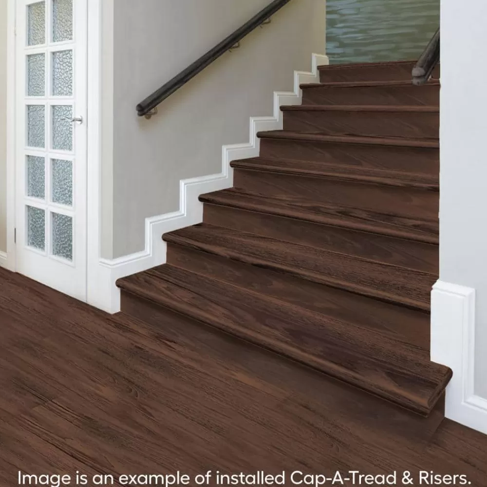 Shadow Hickory Stair Tread And Reversible Riser Kit 47 In. L X 12-1/8 In. W X 1-11/16 In. T To Cover Stairs 1 In. Thick By Cap A Tread | * Shop