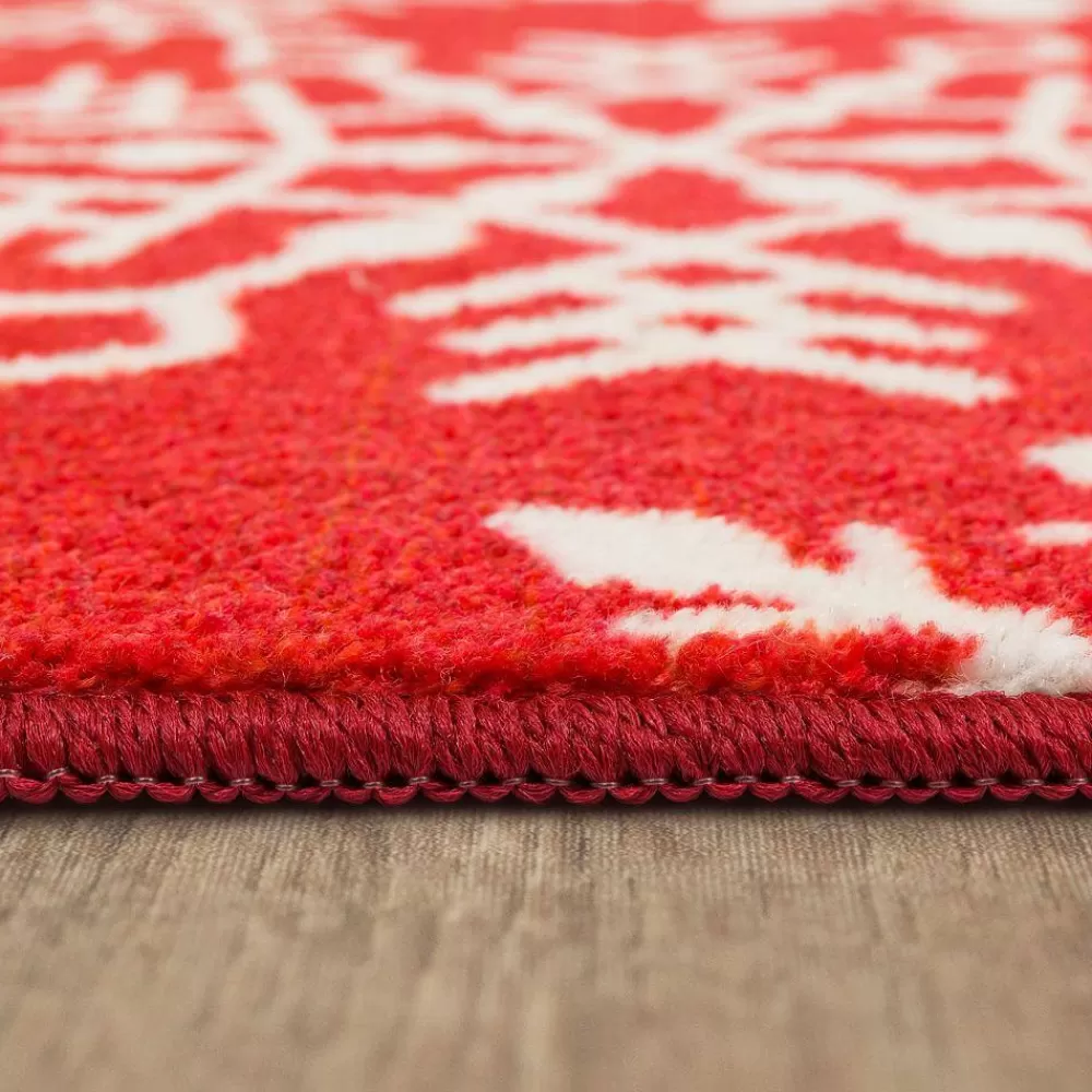 Snowflake Red 2 Ft. X 3 Ft. 4 In. Machine Washable Area Rug By Mohawk Home | * Sale