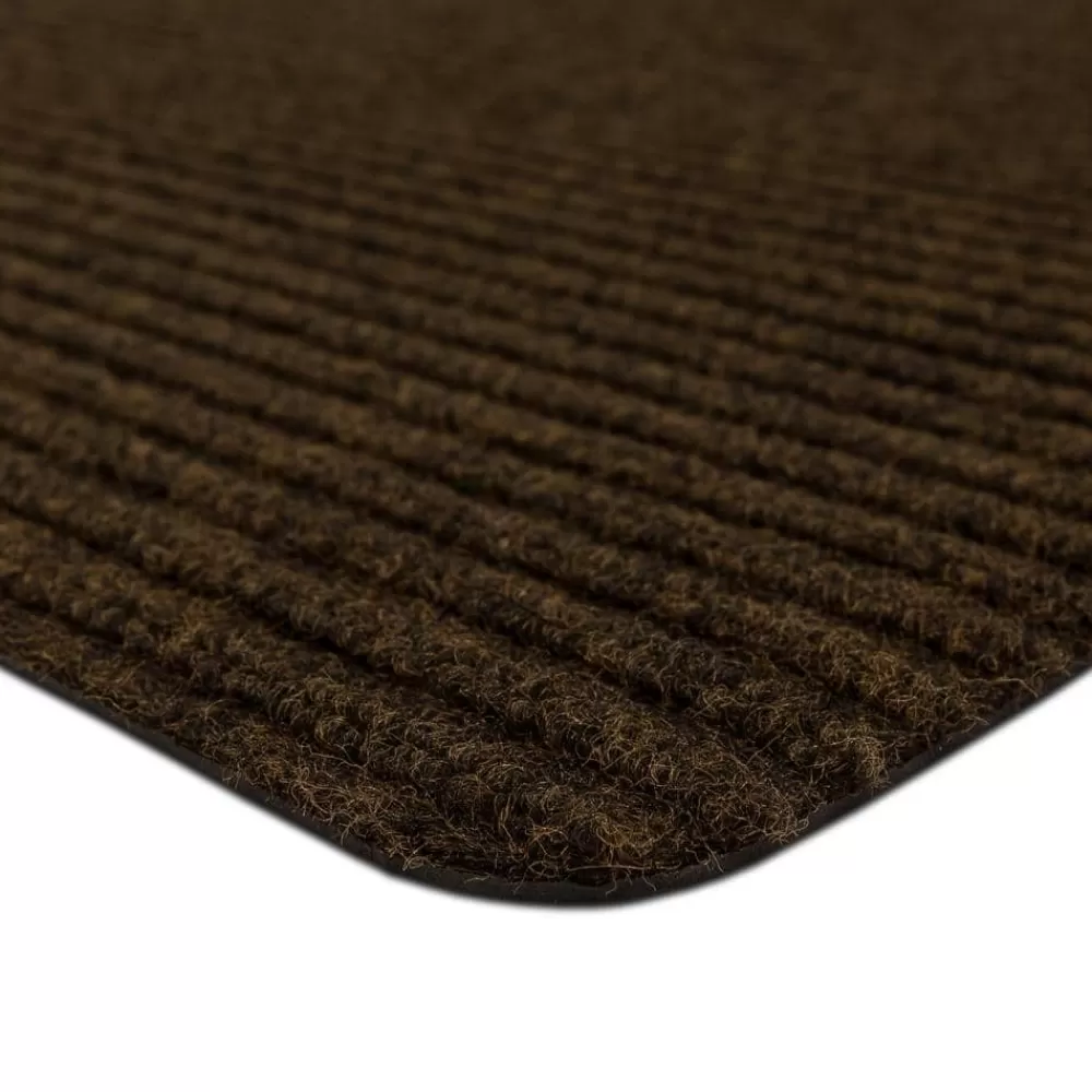 Striped Utility Mat Brown Indoor/Outdoor 18 In. X 30 In. Utility Door Mat By Mohawk Home | * Sale