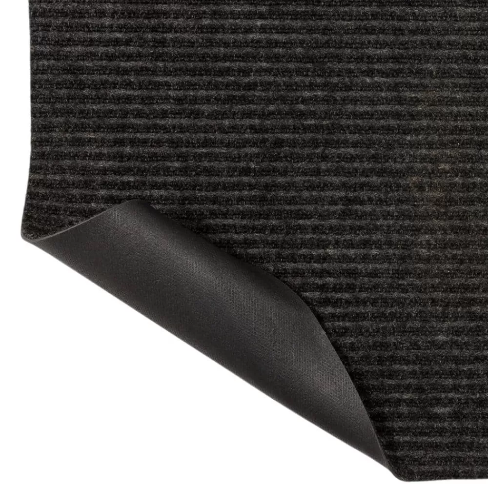 Striped Utility Mat Charcoal Indoor/Outdoor 36 In. X 48 In. Utility Door Mat By Mohawk Home | * Fashion