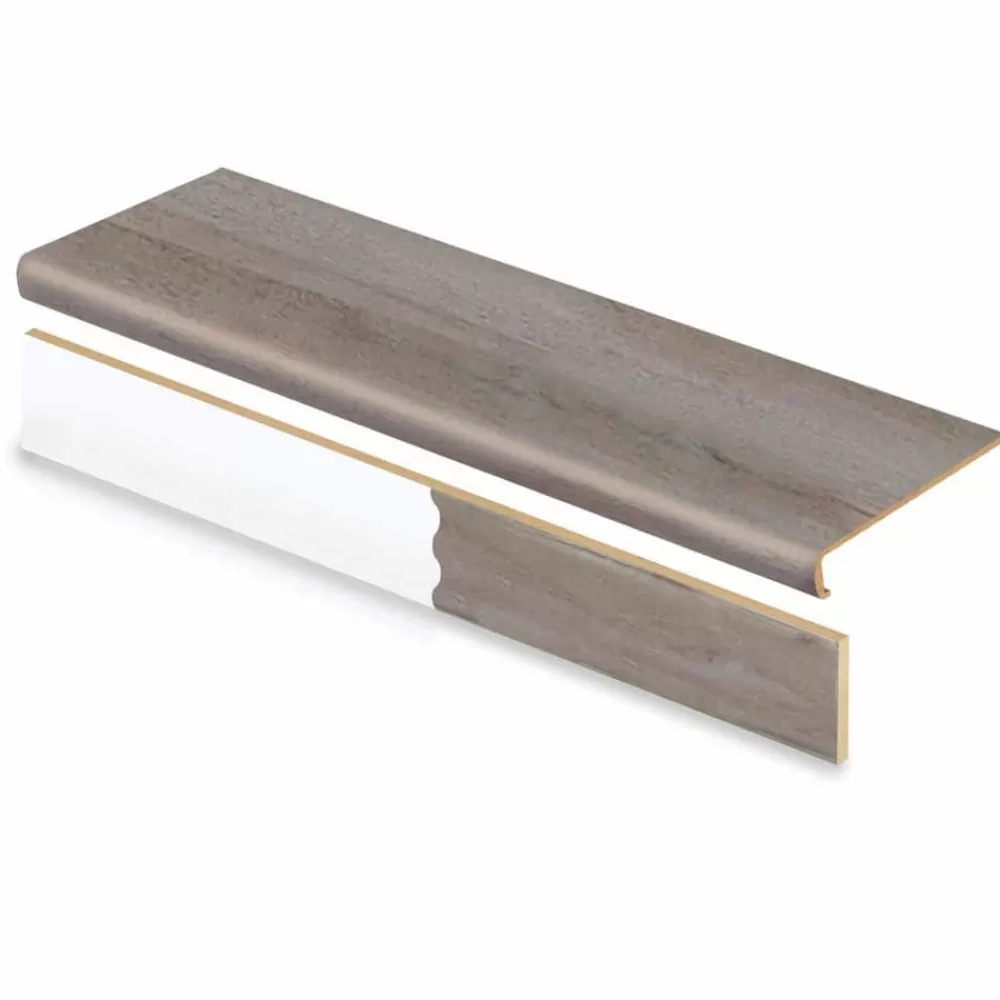 Turin Gris Stair Tread And Reversible Riser Kit 47 In. L X 12-1/8 In. W X 2-3/16 In. T By Cap A Tread | * Discount