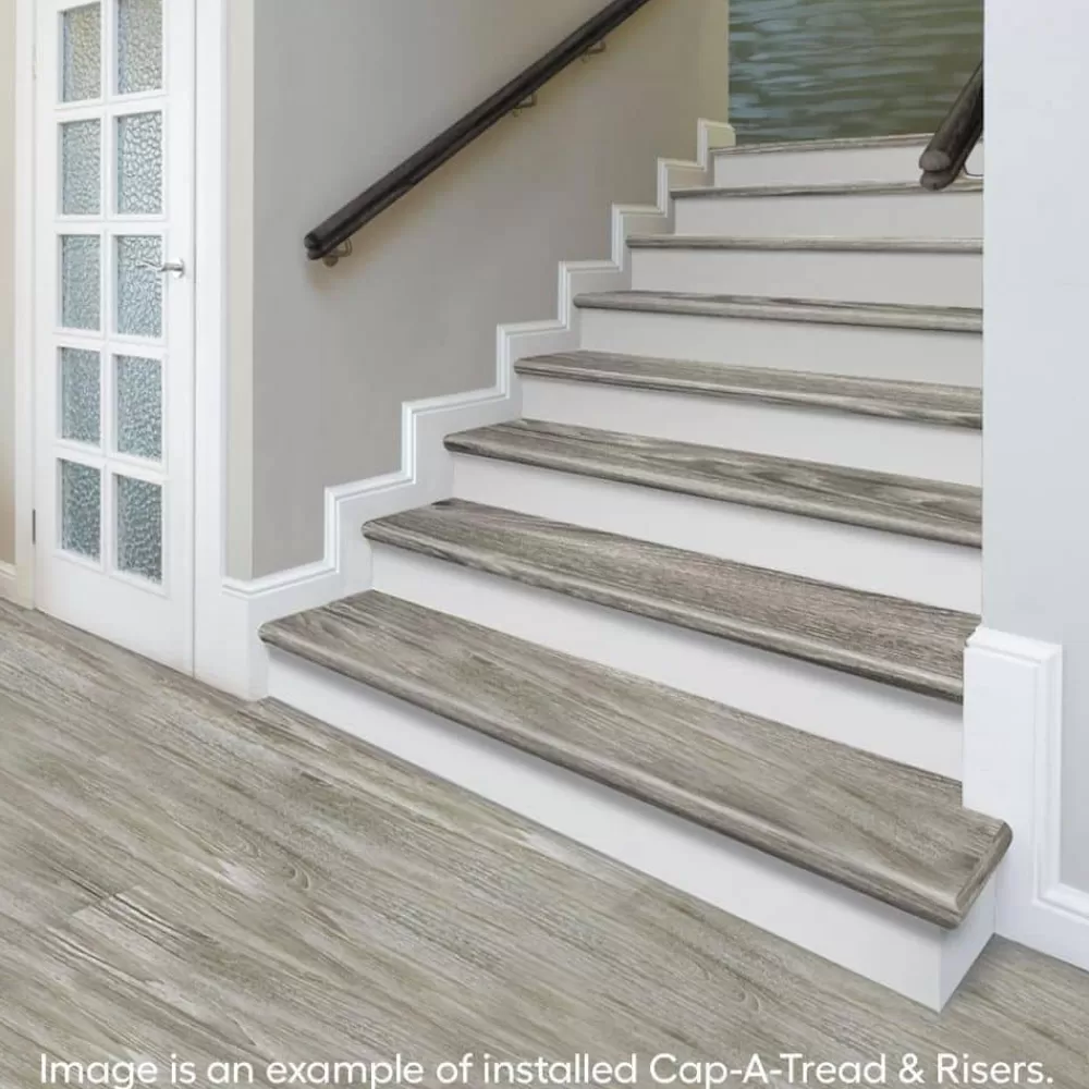 Turin Gris Stair Tread And Reversible Riser Kit 47 In. L X 12-1/8 In. W X 2-3/16 In. T By Cap A Tread | * Discount