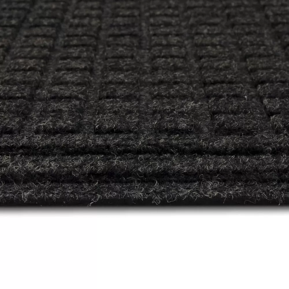 Waffle Grid Impression Onyx 24 In. X 36 In. Recycled Rubber Indoor/Outdoor Door Mat By Mohawk Home | * Flash Sale