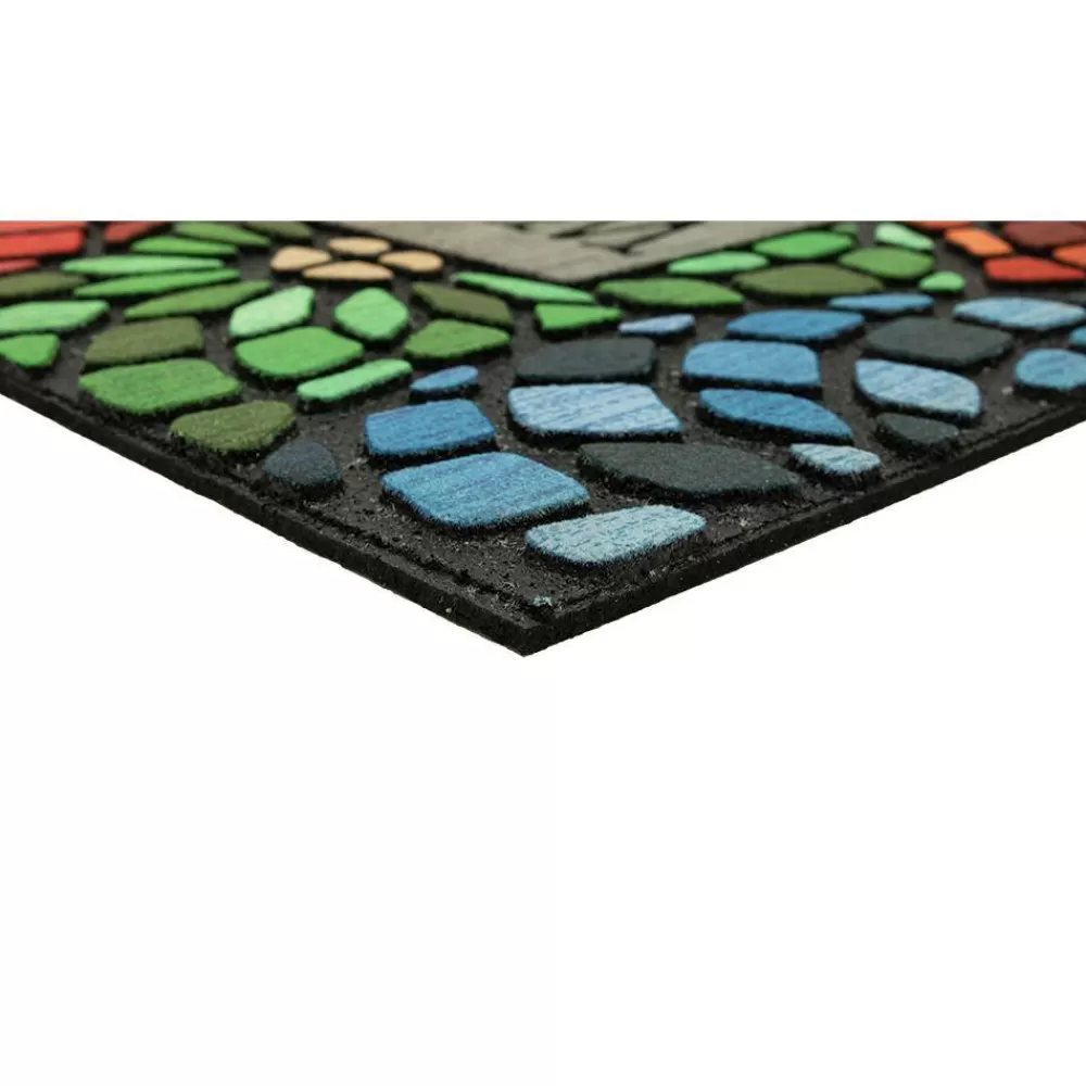 Welcome Stained Glass Floret 18 In. X 30 In. Doorscapes Mat By Mohawk Home | * Discount