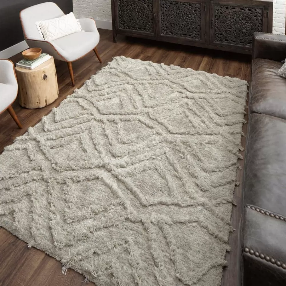 Zafi Gray 7 Ft. X 10 Ft. Shag Area Rug By Mohawk Home | * Store
